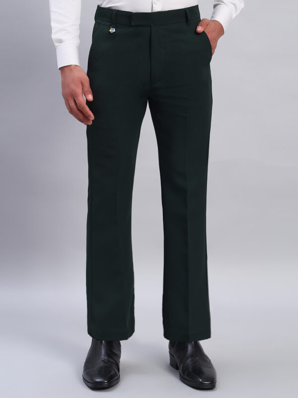BOTTLE GREEN BOOTCUT PANT