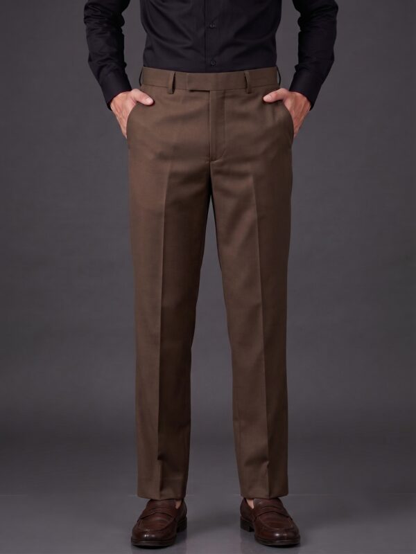 KHAKI AXNIS LIFESTYLE MEN MID-RISE STRAIGHT FIT